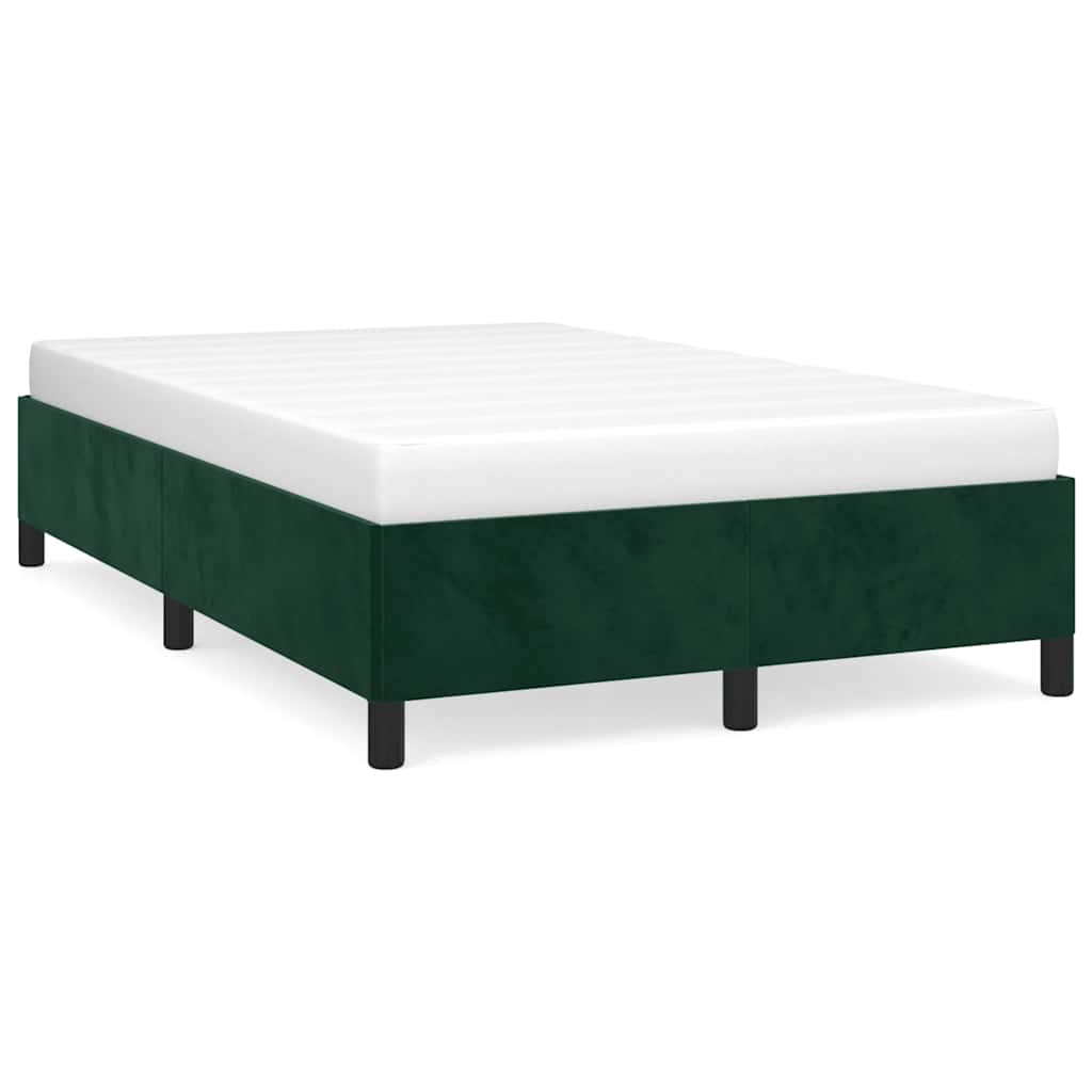 Giroletto senza Materasso-Struttura Letto Verde Scuro 120x190 cm Velluto 712098