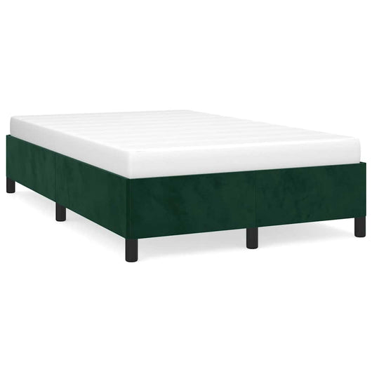 Giroletto senza Materasso-Struttura Letto Verde Scuro 120x190 cm Velluto 712098