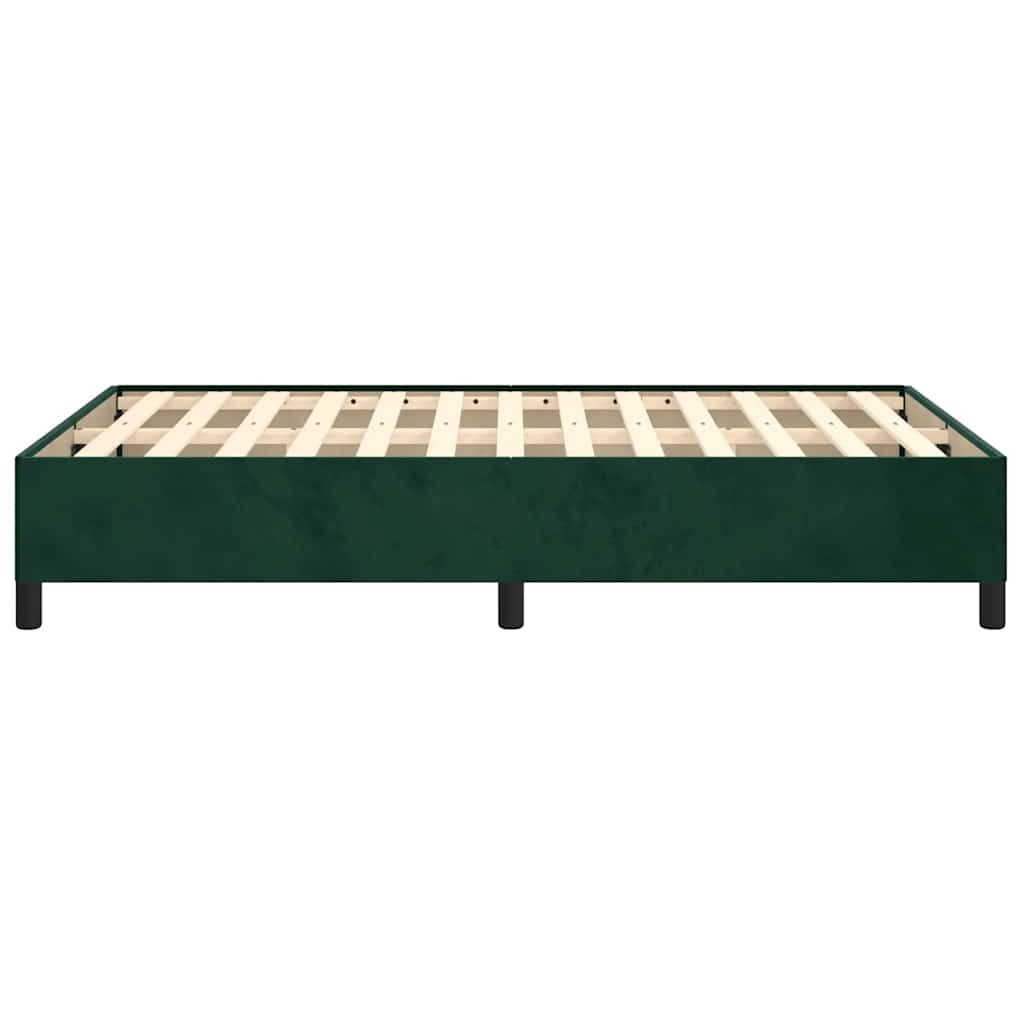 Giroletto senza Materasso-Struttura Letto Verde Scuro 120x190 cm Velluto 712098