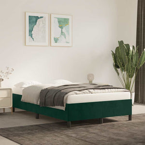Giroletto senza Materasso-Struttura Letto Verde Scuro 120x190 cm Velluto 712098