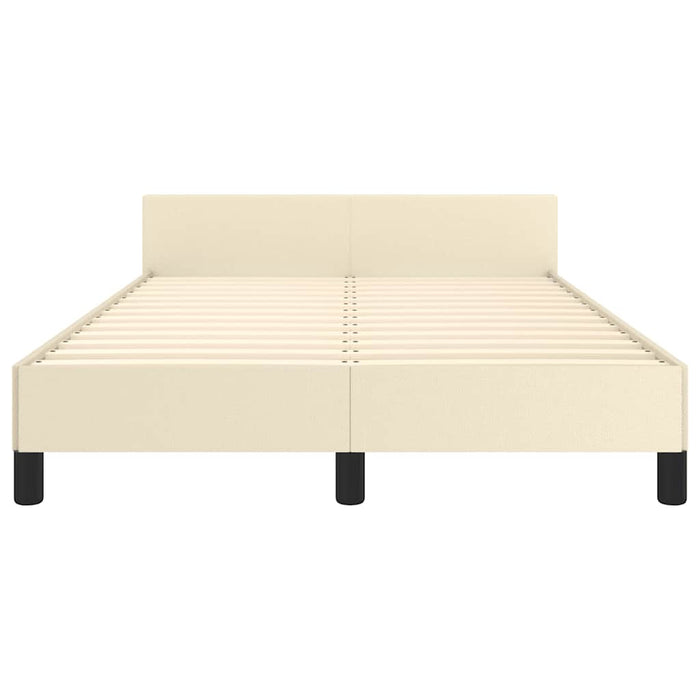 vidaXL Giroletto senza Materasso Crema 120x190 cm Similpelle