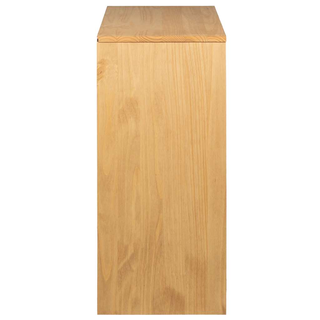 Comodino SAUDA Rovere 76,5x39x91 cm in Legno Massello di Pino 377595