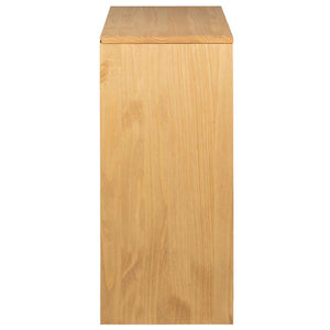 Comodino SAUDA Rovere 76,5x39x91 cm in Legno Massello di Pino 377595