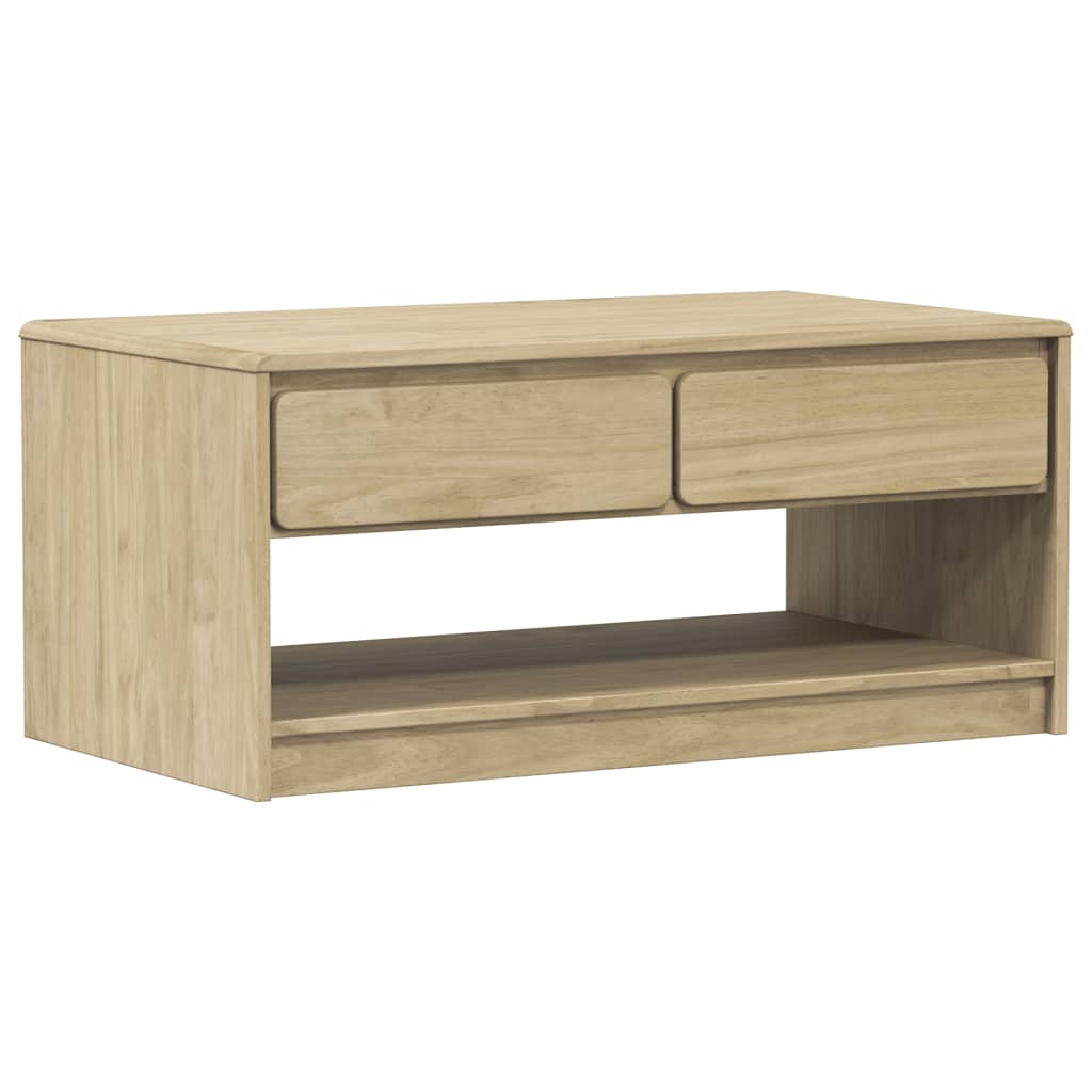 Tavolino Salotto SAUDA Rovere 99x55x45 cm Legno Massello Pino