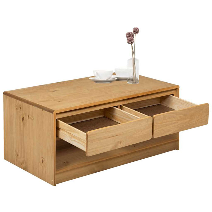 Tavolino Salotto-Tavolino da soggiorno-Tavolo SAUDA Rovere 99x55x45 cm Legno Massello Pino
