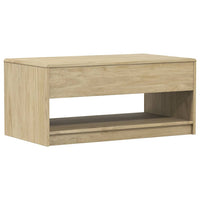 Tavolino Salotto SAUDA Rovere 99x55x45 cm Legno Massello Pino