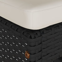 Sgabelli da Bar con Cuscini 2 pz Neri in Polyrattan