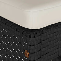 Sgabelli Bar da Giardino con Cuscini 6 pz Neri in Polyrattan