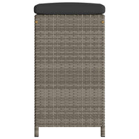 Sgabelli Bar da Giardino con Cuscini 6 pz Grigi in Polyrattan