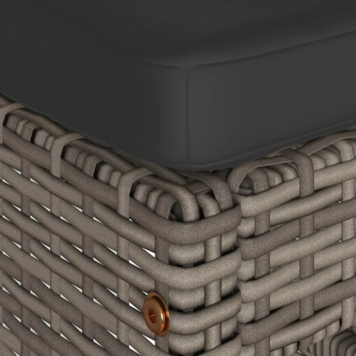 Sgabelli Bar da Giardino con Cuscini 6 pz Grigi in Polyrattan 368693