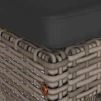 Sgabelli Bar da Giardino con Cuscini 6 pz Grigi in Polyrattan 368693