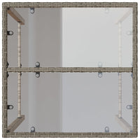 Tavolo da Bar da Esterno Grigio 70x70x110 cm in Polyrattan 368695