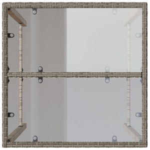 Tavolo da Bar da Esterno Grigio 70x70x110 cm in Polyrattan 368695