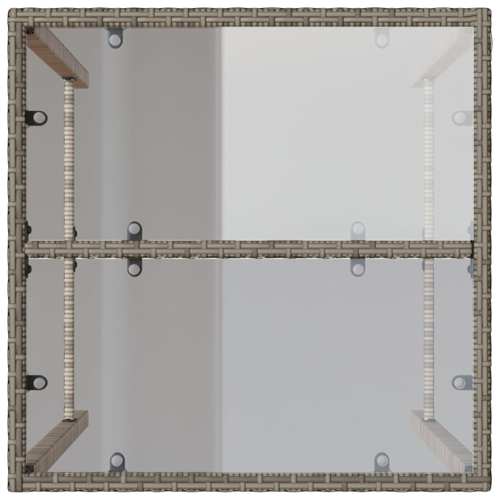 Tavolo da Bar da Esterno Grigio 70x70x110 cm in Polyrattan 368695