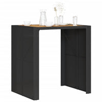 Tavolo Bar da Giardino Piano in Acacia 105x80x110 cm Polyrattan 368696