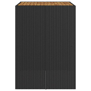 Tavolo Bar da Giardino Piano in Acacia 105x80x110 cm Polyrattan 368696