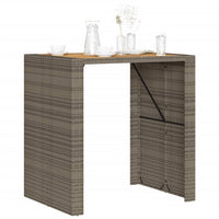 Tavolo Bar da Giardino Piano in Acacia 105x80x110 cm Polyrattan 368697