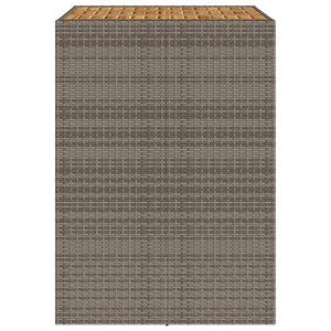 Tavolo Bar da Giardino Piano in Acacia 105x80x110 cm Polyrattan 368697