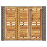 Tavolo Bar da Giardino Piano in Acacia 105x80x110 cm Polyrattan 368697