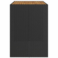 Tavolo Bar da Giardino Piano in Acacia 145x80x110 cm Polyrattan 368698