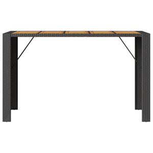 Tavolo Bar da Giardino Piano in Acacia 185x80x110 cm Polyrattan 368700