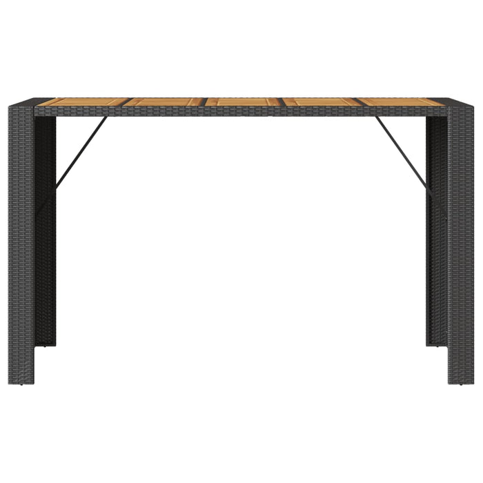 Tavolo Bar da Giardino Piano in Acacia 185x80x110 cm Polyrattan 368700