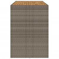 Tavolo Bar da Giardino Piano in Acacia 185x80x110 cm Polyrattan 368701