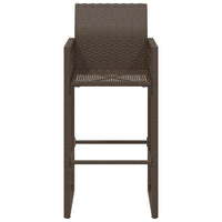 Sgabelli da Bar da Giardino 2 pz in Polyrattan Marrone 368703