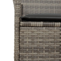 Sedie Giardino con Cuscini 2pz Grigie Polyrattan Legno Massello 368721