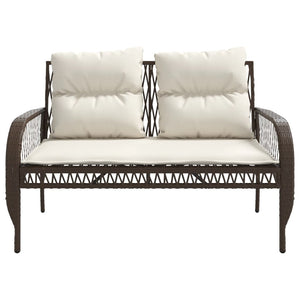 Set Divano da Giardino 4 pz con Cuscini-Sofa da Giardino-Divanetto da esterno Marrone in Polyrattan 190740