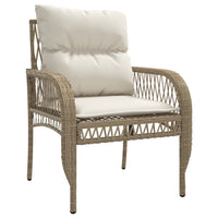 Set Divano da Giardino 4 pz con Cuscini-Sofa da Giardino-Divanetto da esterno Beige in Polyrattan 606670