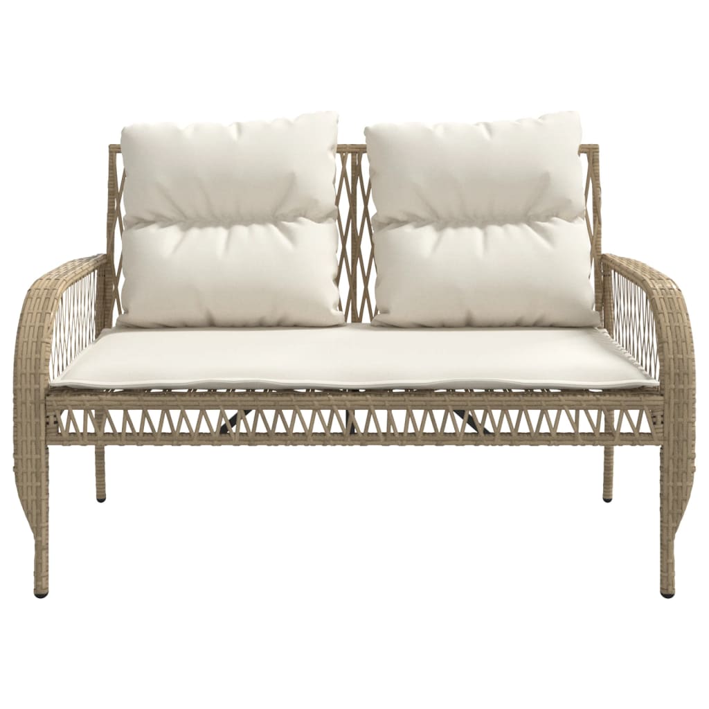 Set Divano da Giardino 4 pz con Cuscini-Sofa da Giardino-Divanetto da esterno Beige in Polyrattan 606670