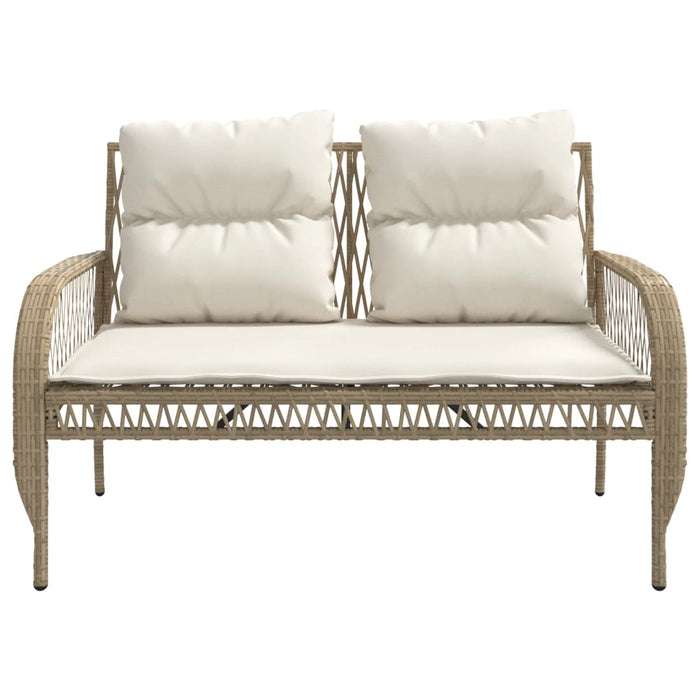 Set Divano da Giardino 4 pz con Cuscini-Sofa da Giardino-Divanetto da esterno Beige in Polyrattan 606670