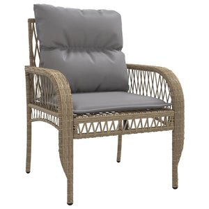 Set Divano da Giardino 4 pz con Cuscini-Sofa da Giardino-Divanetto da esterno Beige in Polyrattan 465016