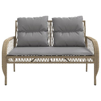 Set Divano da Giardino 4 pz con Cuscini-Sofa da Giardino-Divanetto da esterno Beige in Polyrattan 465016