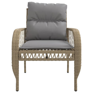 Set Divano da Giardino 4 pz con Cuscini-Sofa da Giardino-Divanetto da esterno Beige in Polyrattan 465016