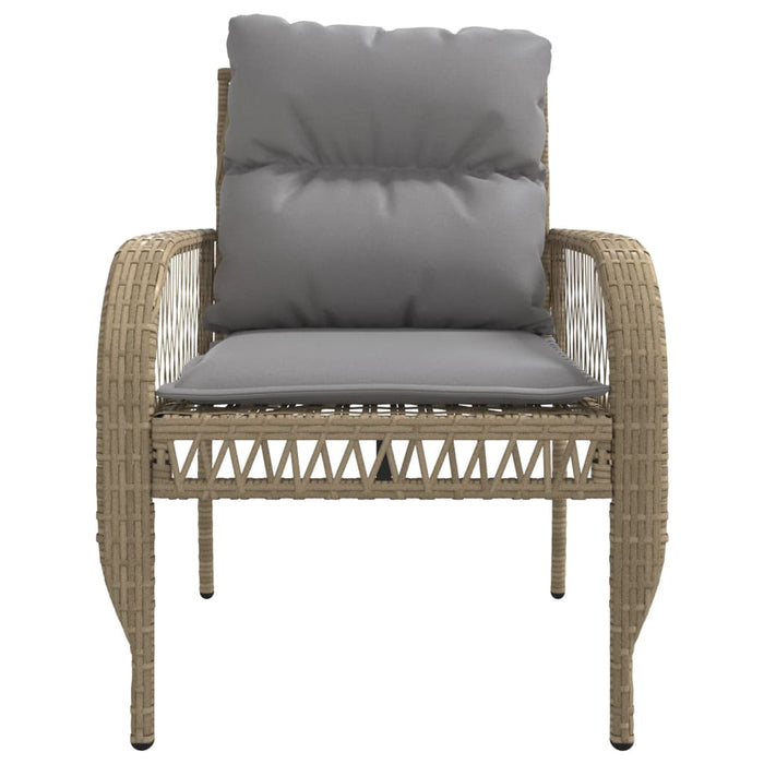 Set Divano da Giardino 4 pz con Cuscini-Sofa da Giardino-Divanetto da esterno Beige in Polyrattan 465016