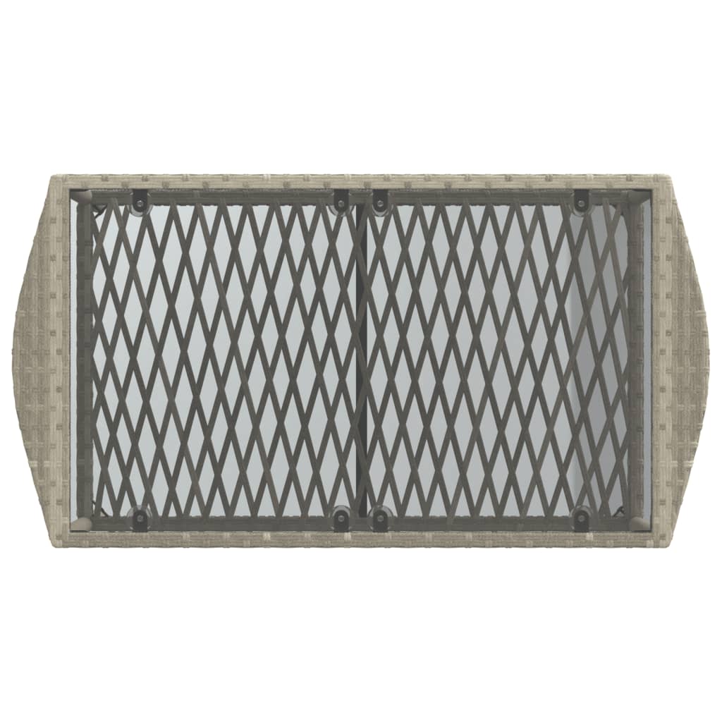 Set Divano da Giardino 4 pz con Cuscini-Sofa da Giardino-Divanetto da esterno Grigio Chiaro Polyrattan 613413