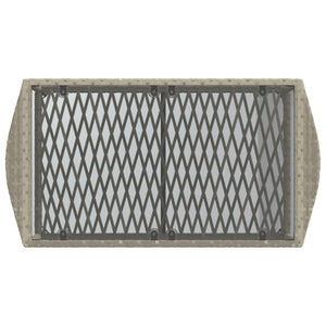 Set Divano da Giardino 4 pz con Cuscini-Sofa da Giardino-Divanetto da esterno Grigio Chiaro Polyrattan 613413