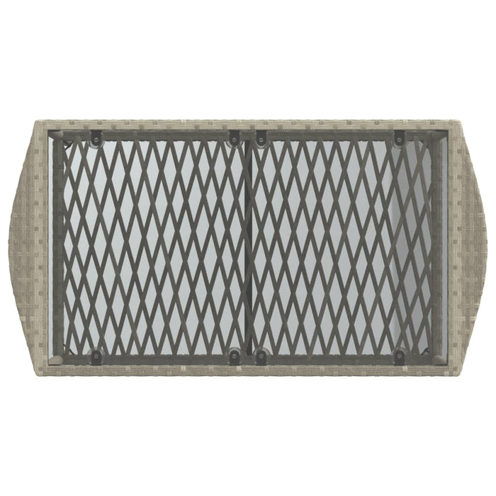 Set Divano da Giardino 4 pz con Cuscini-Sofa da Giardino-Divanetto da esterno Grigio Chiaro Polyrattan 613413