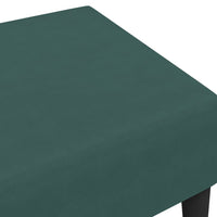 Poggiapiedi Verde Scuro 77x55x31 cm in Velluto 379559
