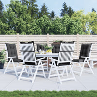 Cuscini Sedia Schiena Alta 6 Antracite Mélange 120x50x7 Tessuto 4002345