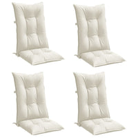 Cuscini Sedia Schiena Alta 4 Crema Mélange 120x50x7 Tessuto 4002353