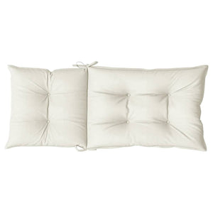 Cuscini Sedia Schiena Alta 4 Crema Mélange 120x50x7 Tessuto 4002353