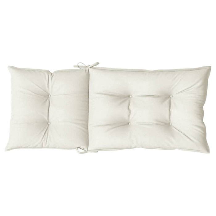 Cuscini Sedia Schiena Alta 4 Crema Mélange 120x50x7 Tessuto 4002353