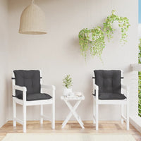 Cuscini Sedia Schiena Bassa 2 pz Antracite MÃ©lange 100x50x7 cm