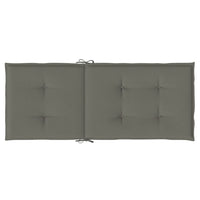 Cuscini Sedia Schiena Alta 4 Grigio Mélange 120x50x4 Tessuto 4002416