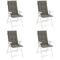 Cuscini Sedia Schiena Alta 4 Grigio Mélange 120x50x4 Tessuto 4002416