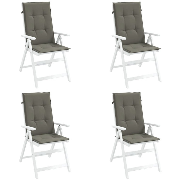 Cuscini Sedia Schiena Alta 4 Grigio Mélange 120x50x4 Tessuto 4002416