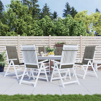 Cuscini Sedia Schiena Alta 6 Grigio Mélange 120x50x4 Tessuto 4002417